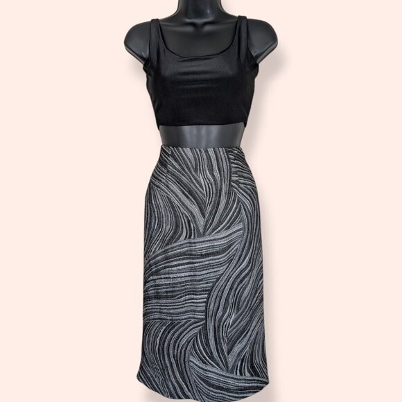 🍁Scapa Lauren Perre Metallic Swirl Pencil Skirt - Picture 1 of 7